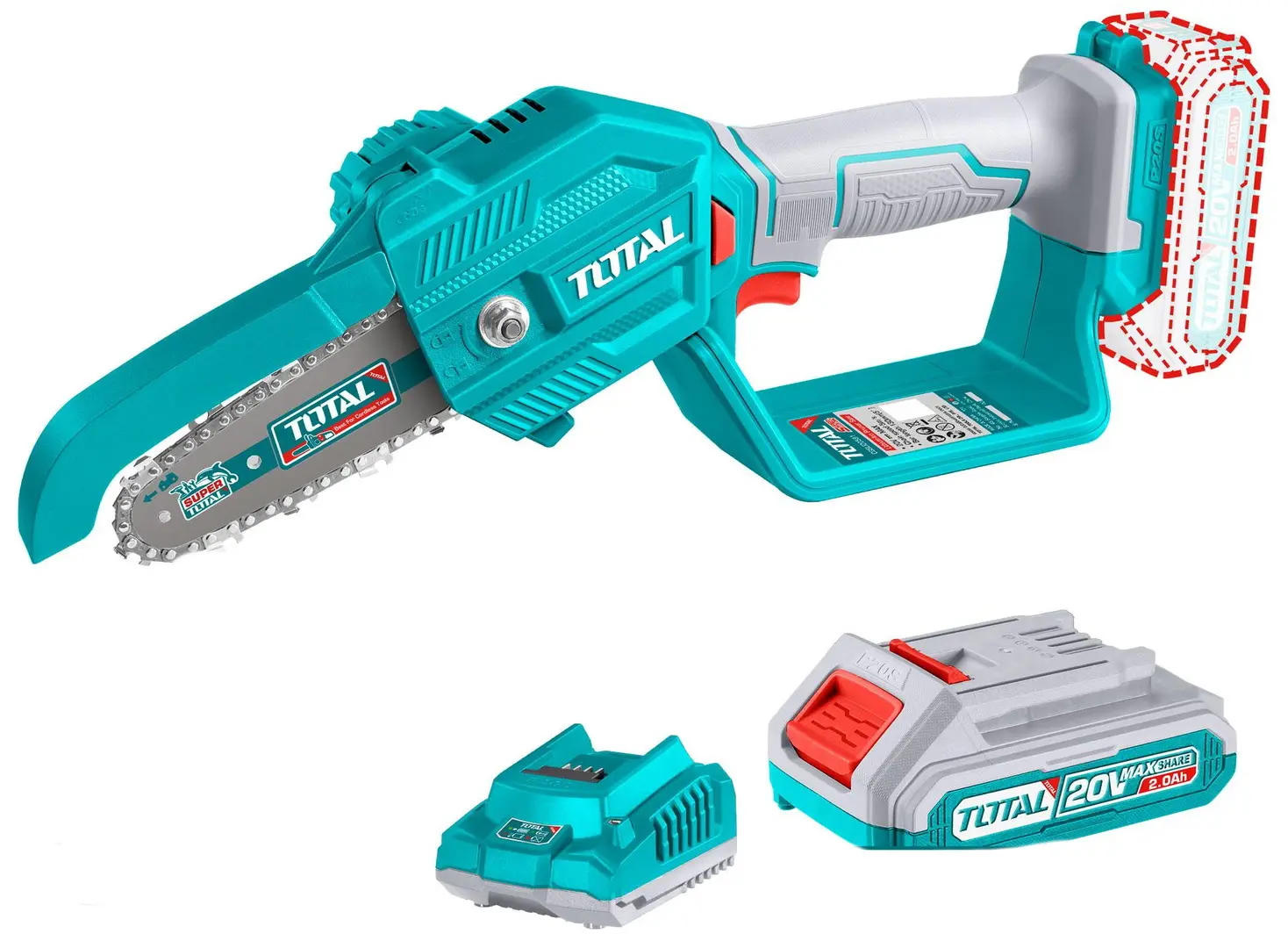 Аккумуляторная цепная пила Total TGSLI20581
