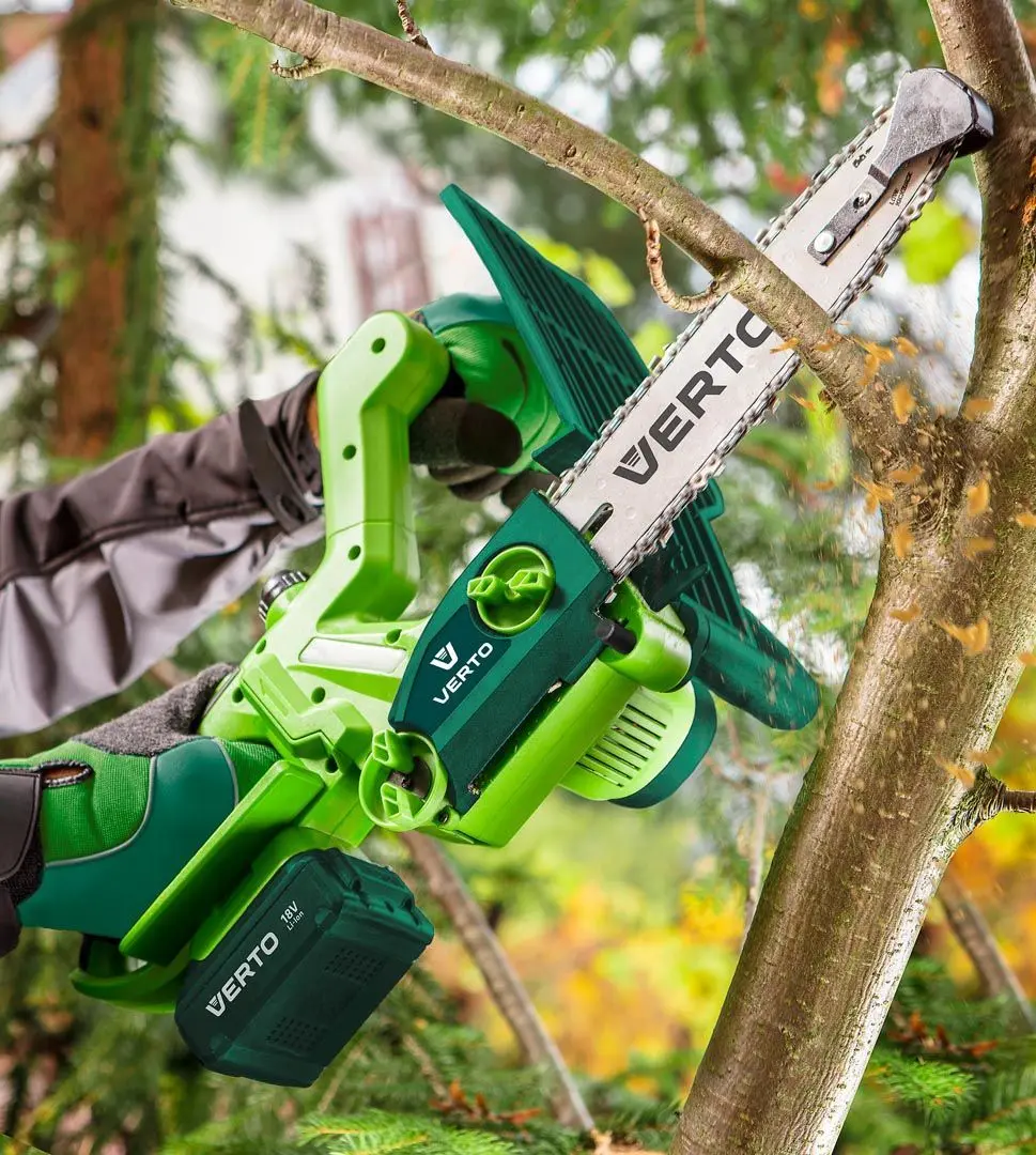 Аккумуляторная цепная пила Verto 52G585 - 4