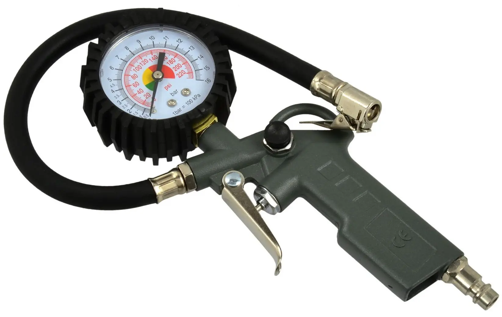 Пистолет пневматический с манометром Geko G01101