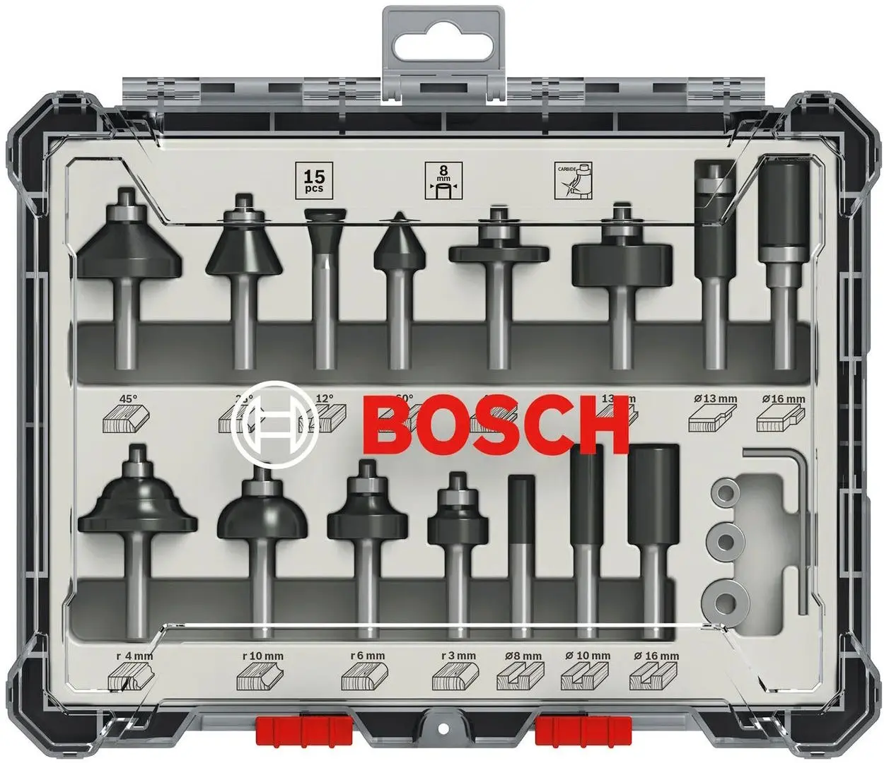 Set de freze pentru lemn Bosch 2607017472
