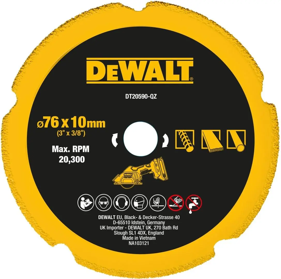 Алмазный диск Dewalt DT20590-QZ 76mm