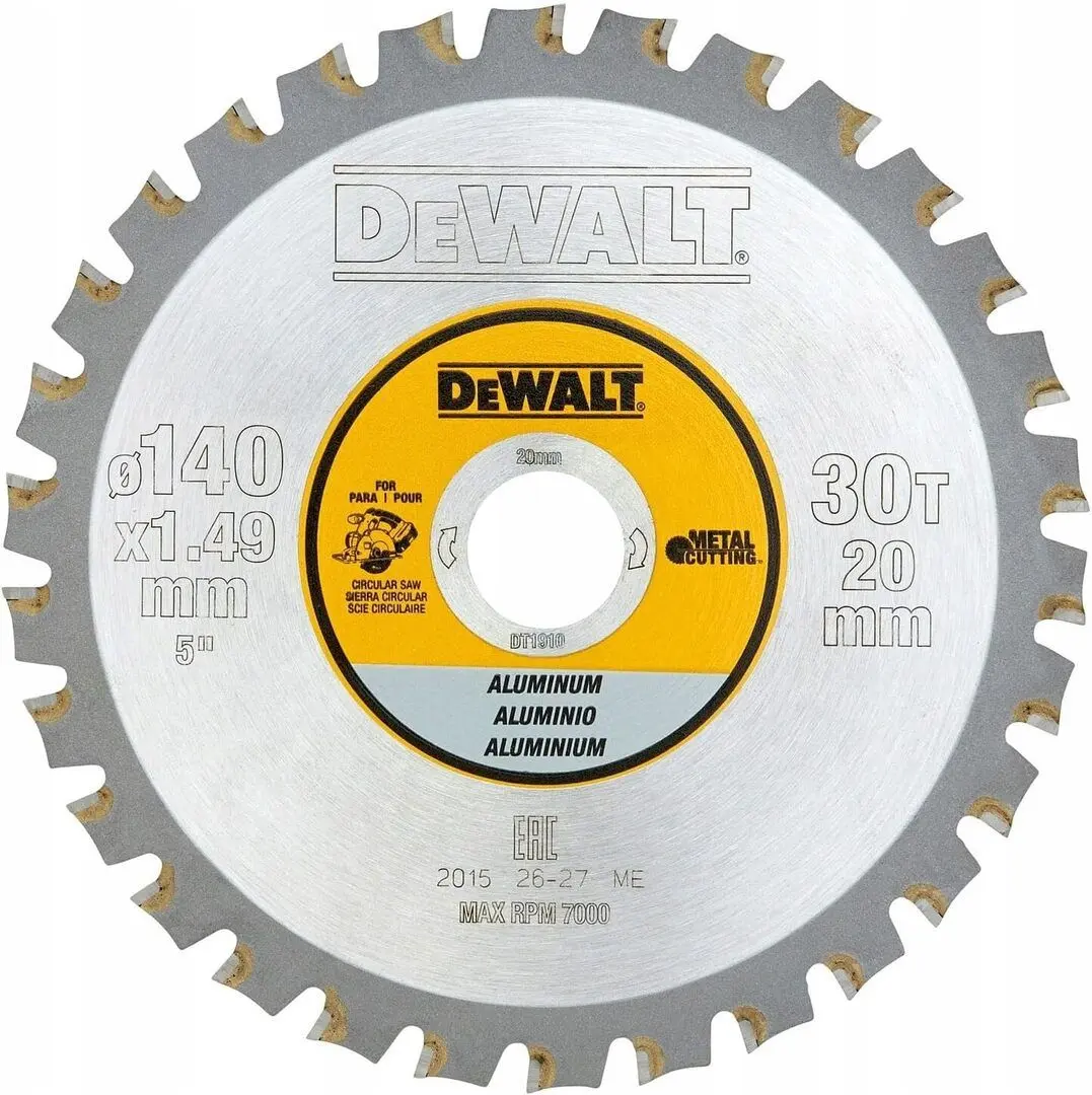 Пильный диск Dewalt SS CSB DT1918-QZ 140x20mm