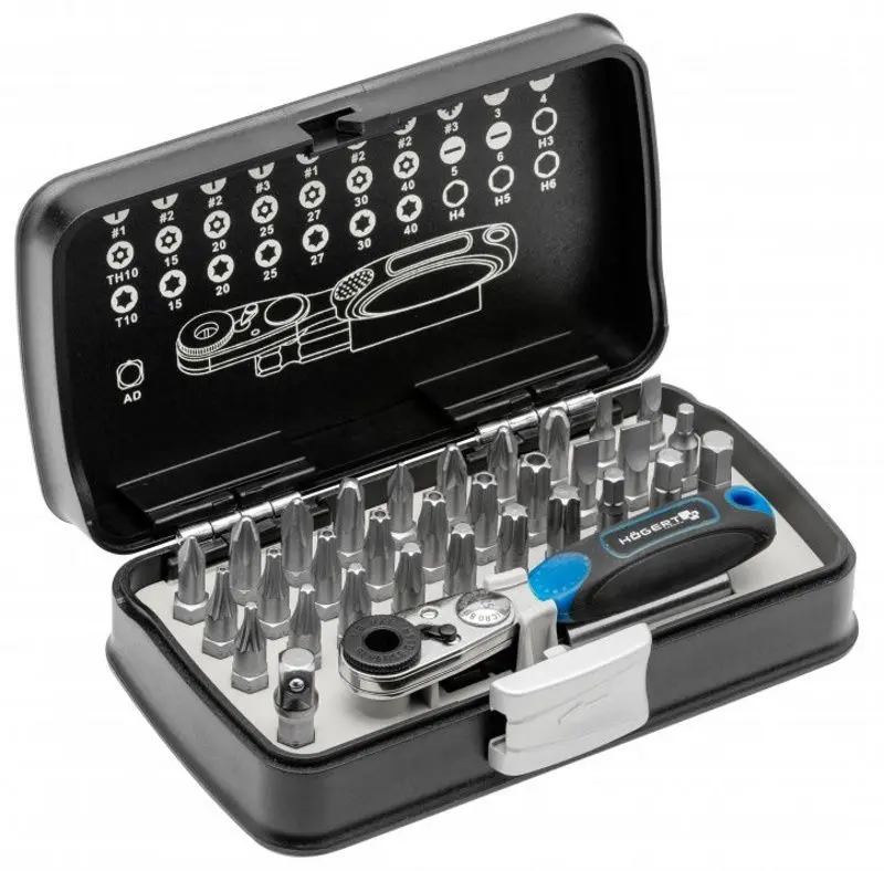 Набор бит с трещоткой Hogert HT1R460