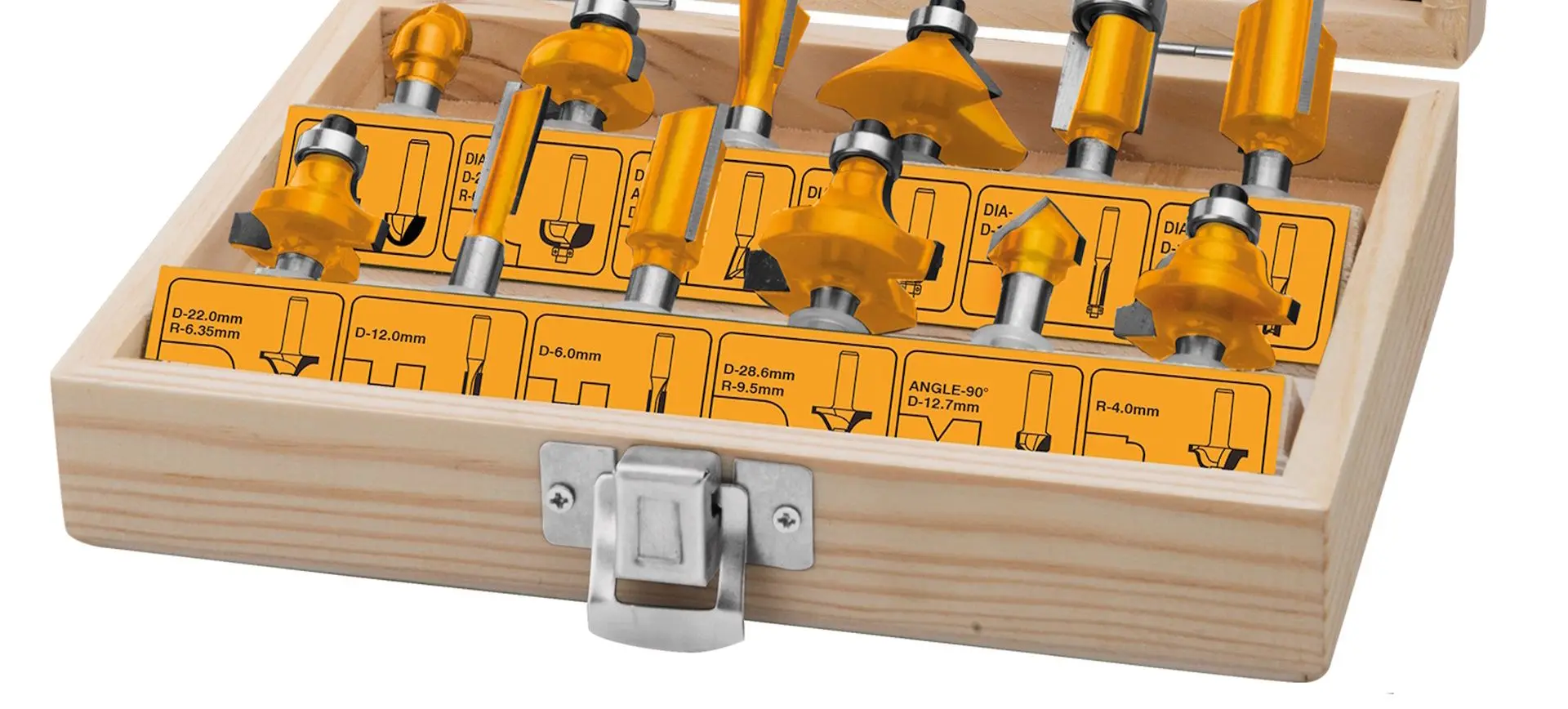 Набор фрез по дереву Ingco AKRT1221