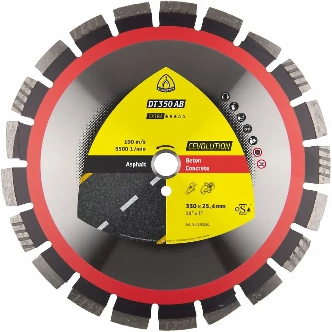 Алмазный диск Klingspor Extra DT 350 AB 340240 350x3.2x25 mm