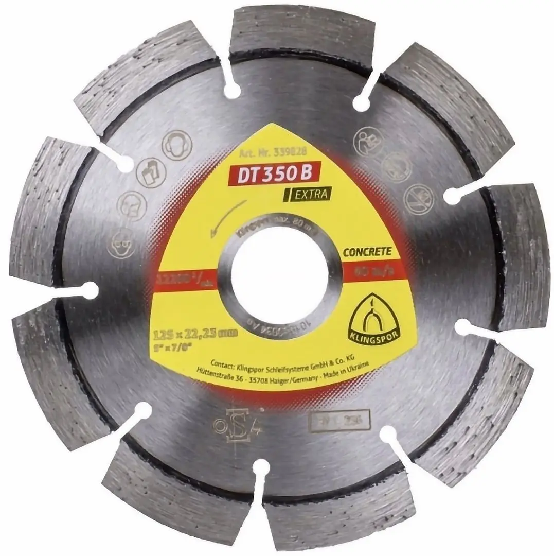 Алмазный диск Klingspor Extra DT 350 B 339828 125x2.4x22 mm