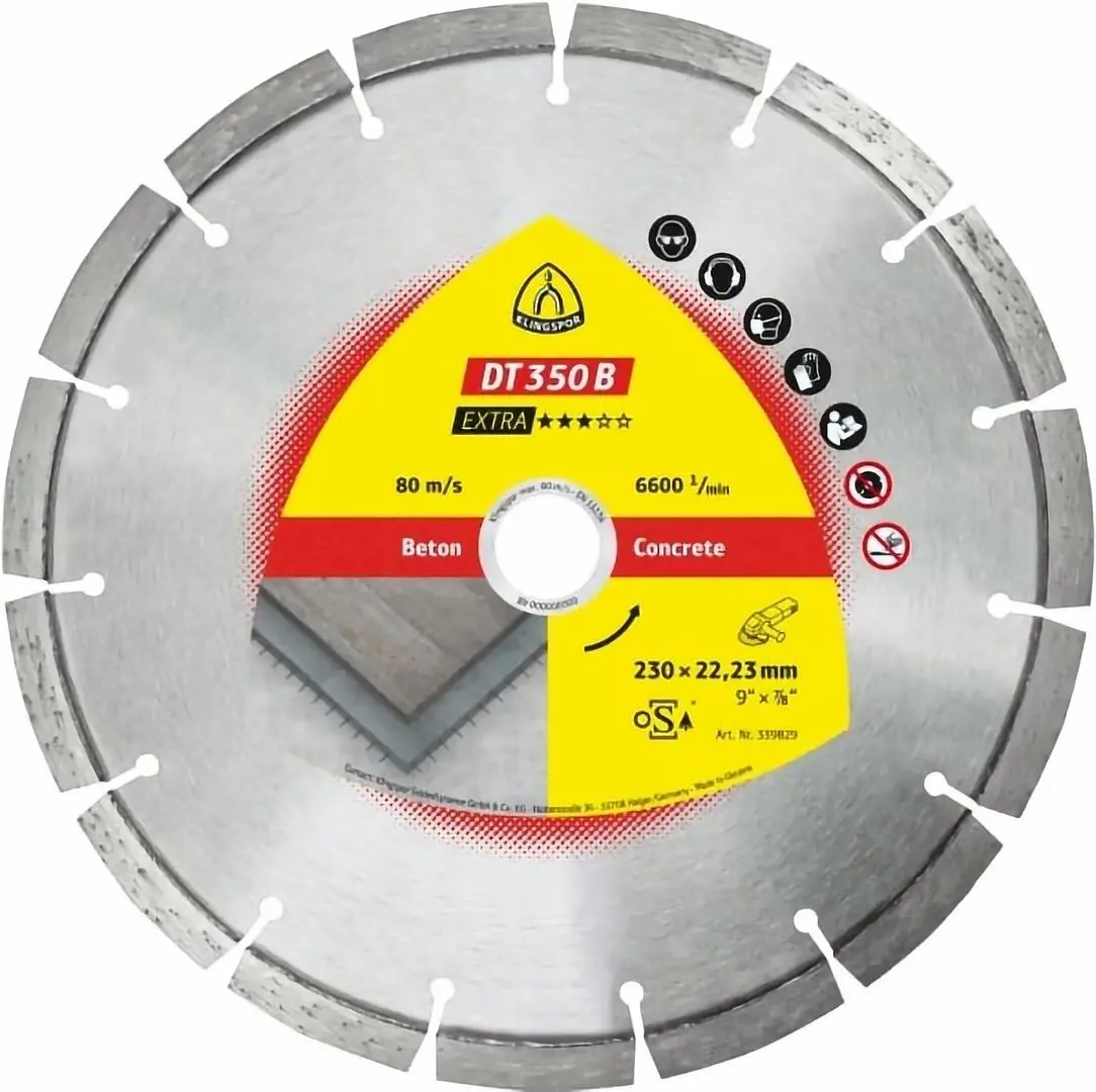 Алмазный диск Klingspor Extra DT 350 B 339829 230x2.6x22 mm