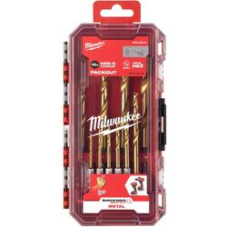 Set burghie pentru metal Milwaukee Red Hex Shockwave HSS-TIN 4932493865 Thumb