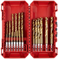 Set burghie pentru metal Milwaukee Red Hex Shockwave HSS-TIN 4932493866