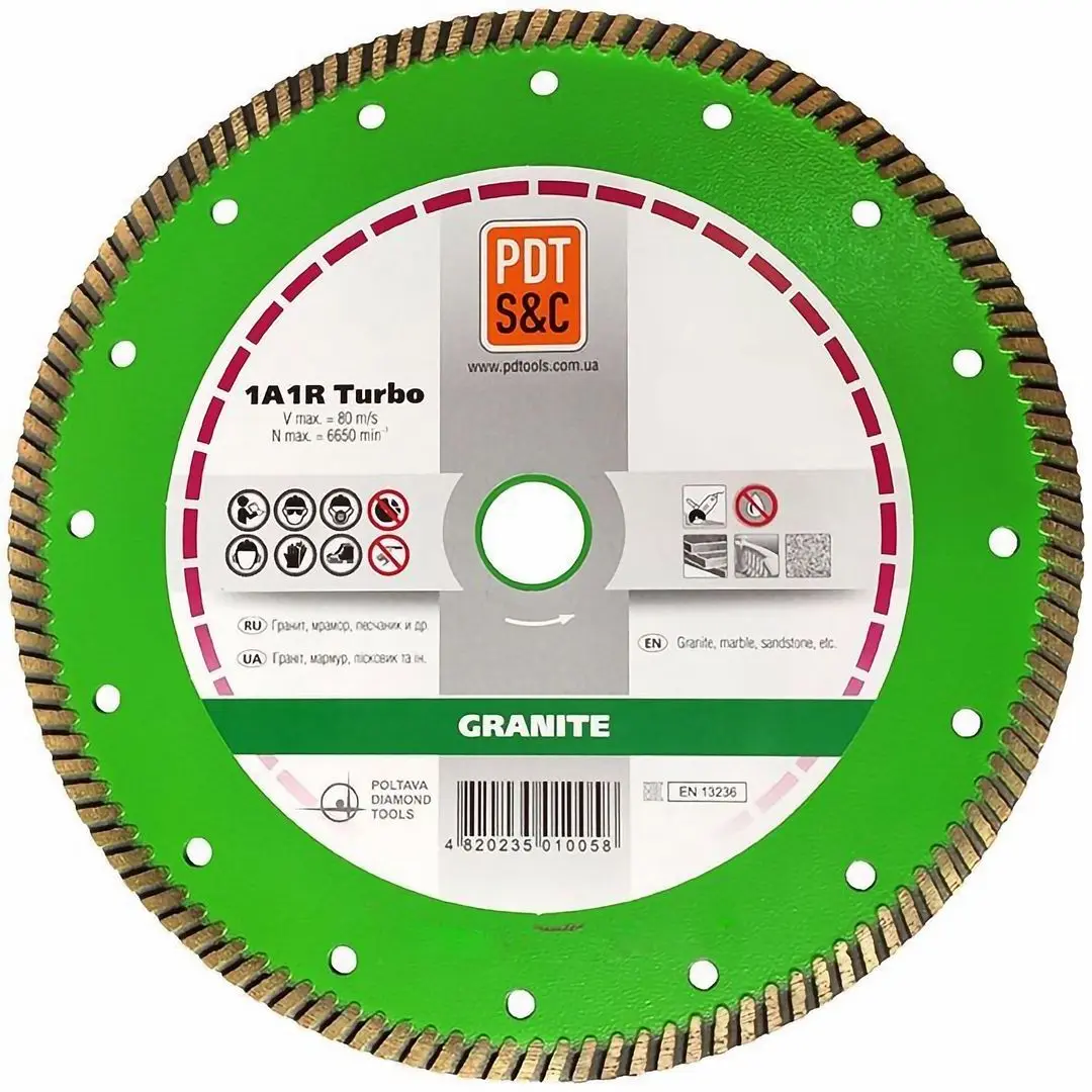 Disc diamantat PDT 1A1R Turbo Granite 810400TGRu 180x2.6mm