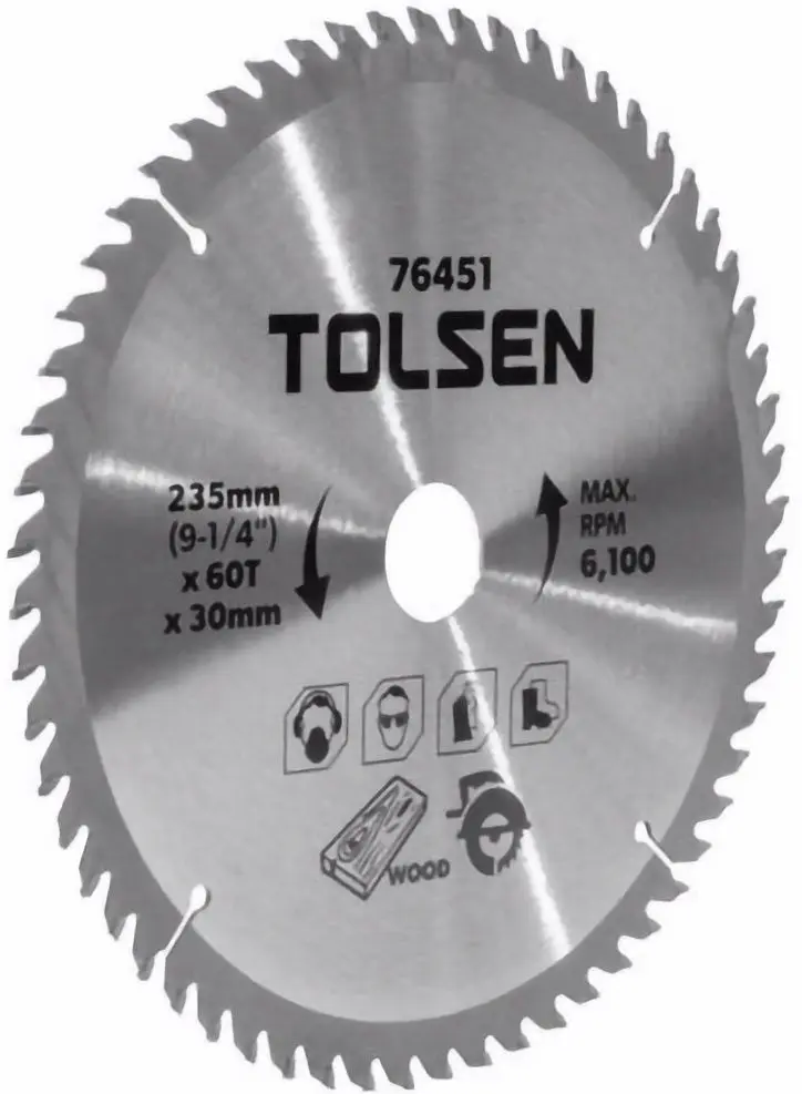 Disc circular Tolsen 76451 235x30mm