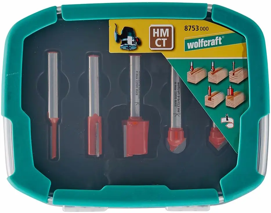 Set de freze pentru lemn Wolfcraft 8753000