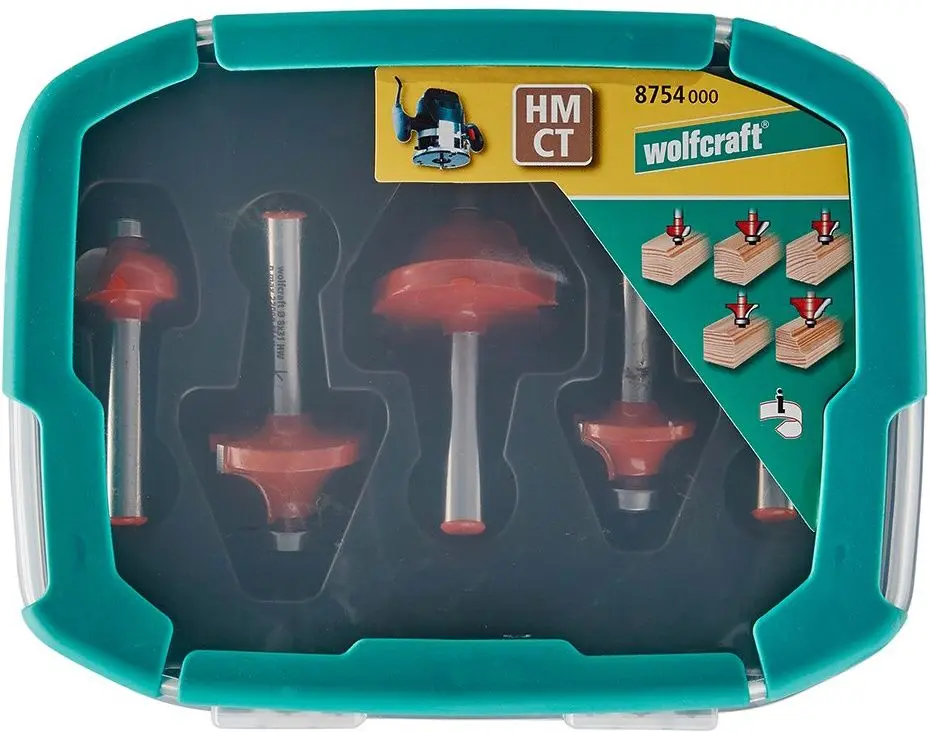 Набор фрез по дереву Wolfcraft 8754000