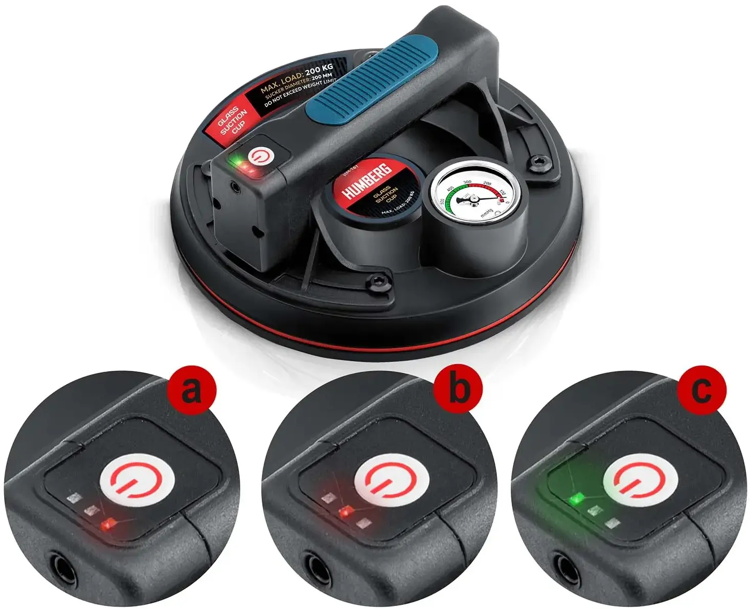 Ventuz cu vid si acumulator Humberg HM-162 516200 (Black/Blue) - 3