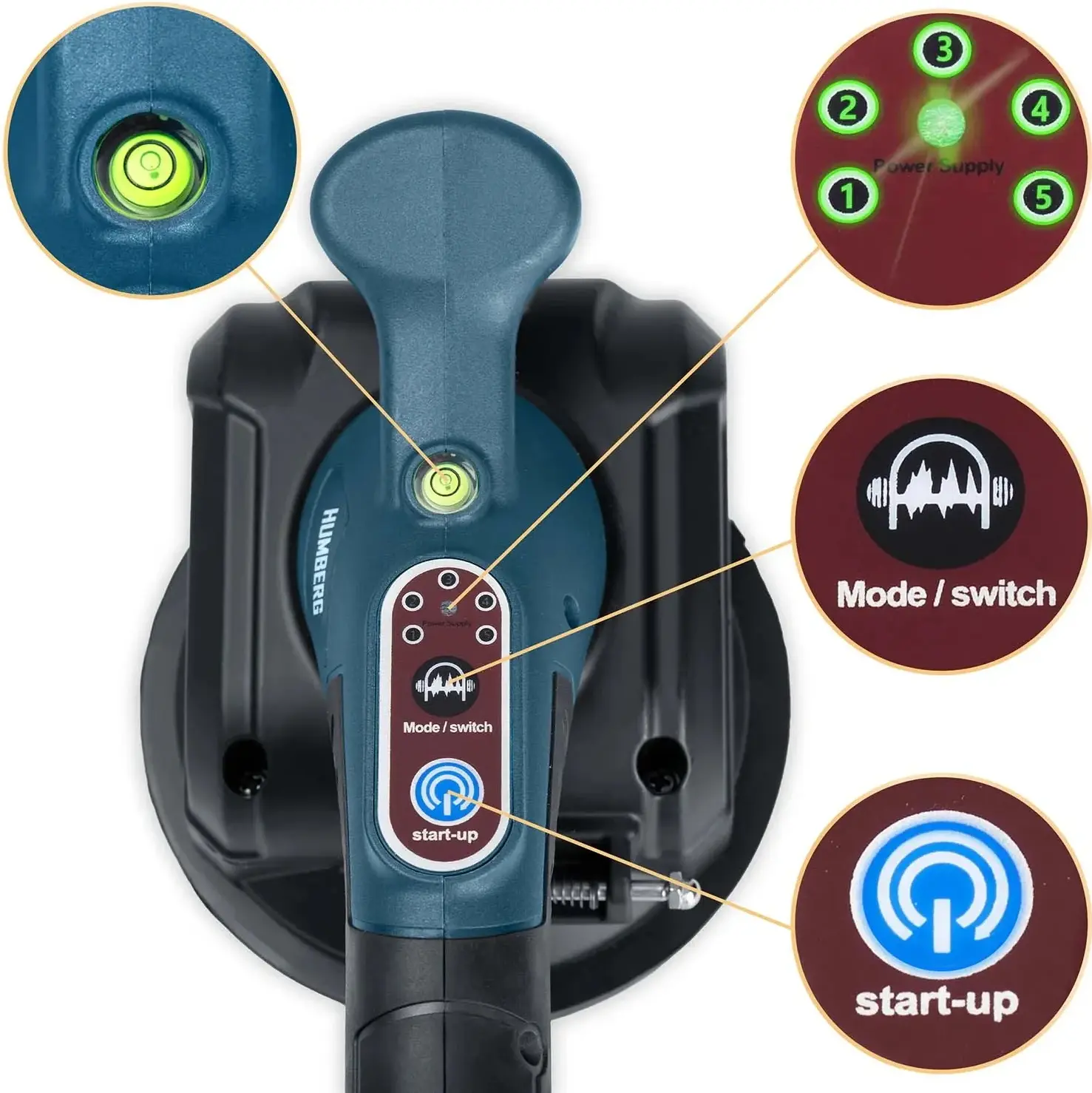 Ventuza vibranta cu acumulator Humberg HM-160 516000 (Blue/Black) - 5