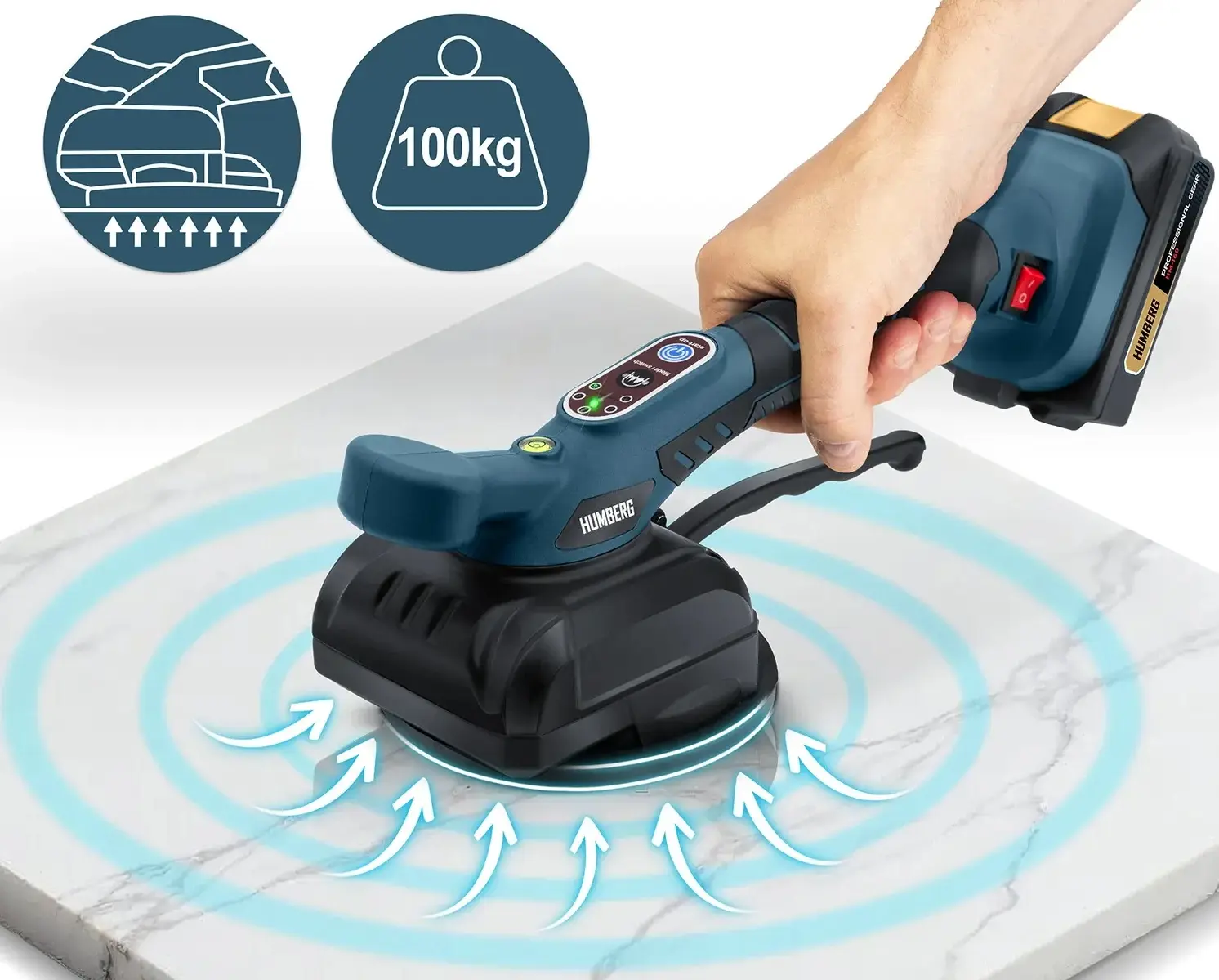 Ventuza vibranta cu acumulator Humberg HM-160 516000 (Blue/Black) - 12