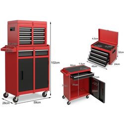 Инструментальный шкаф Costway TL35688GA (Red/Black) Thumb