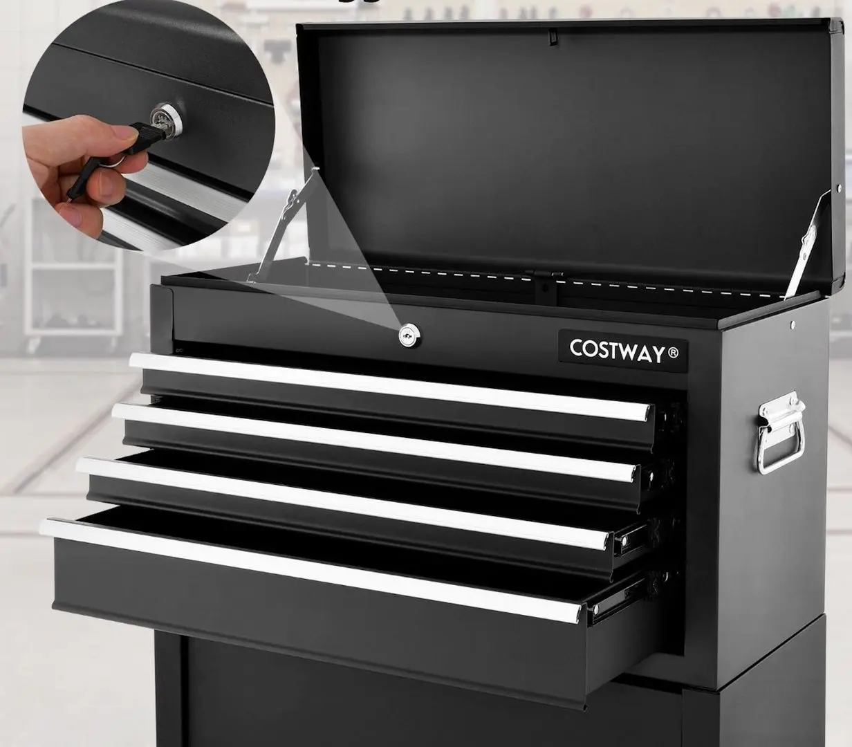 Тележка для инструментов Costway TL35690BK (Black)