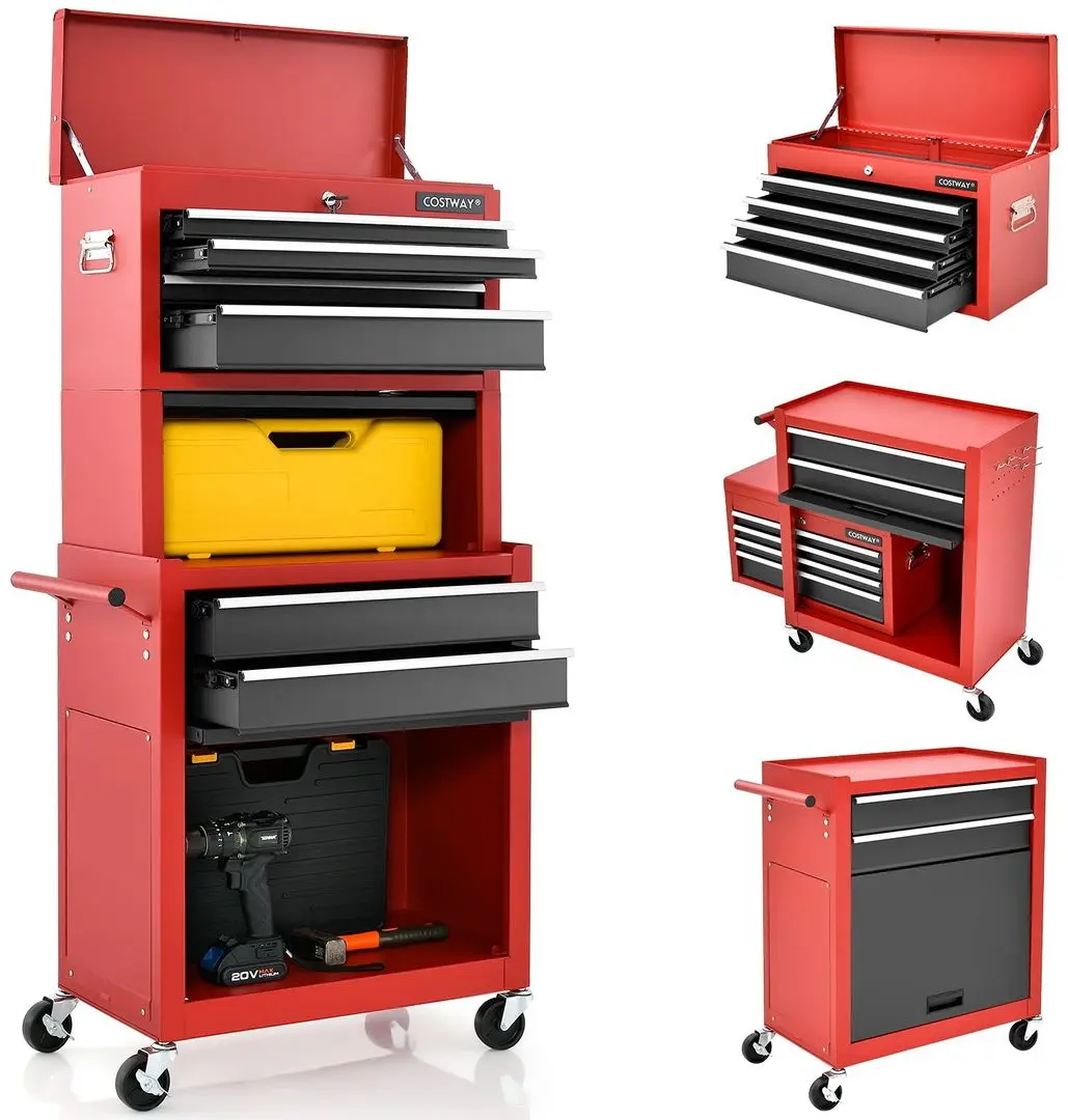 Carucior pentru scule Costway TL35690GA (Red/Black)
