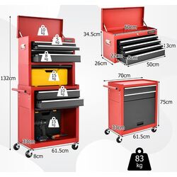 Carucior pentru scule Costway TL35690GA (Red/Black) Thumb