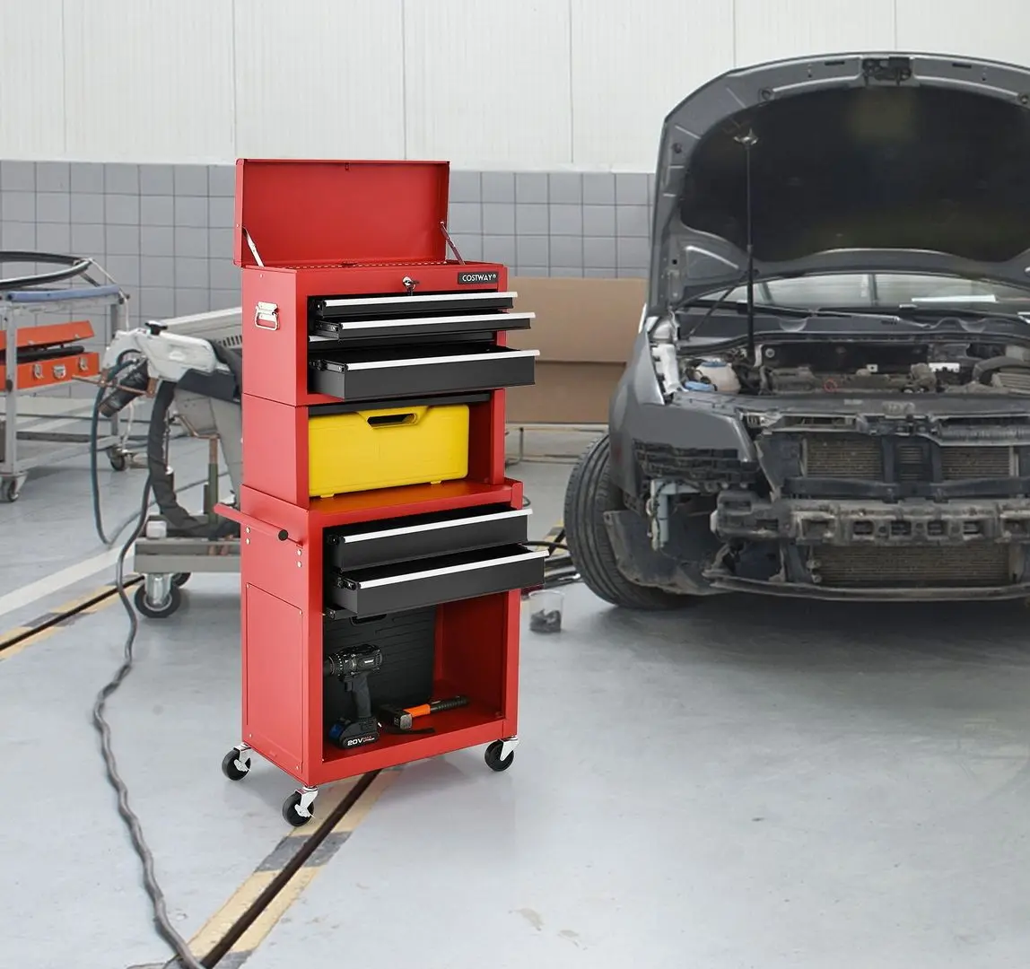 Carucior pentru scule Costway TL35690GA (Red/Black)