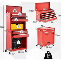 Carucior pentru scule Costway TL35690RE (Red) Thumb