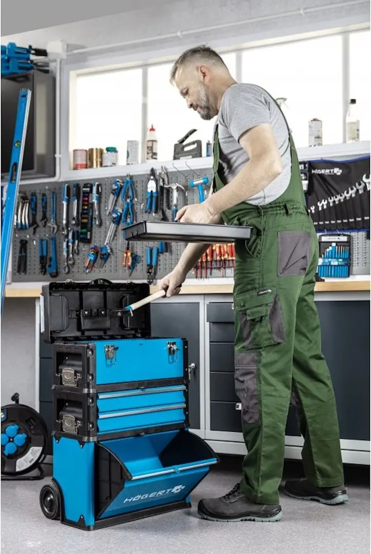 Тележка для инструментов Hoegert HT7G080 (Black/Blue)