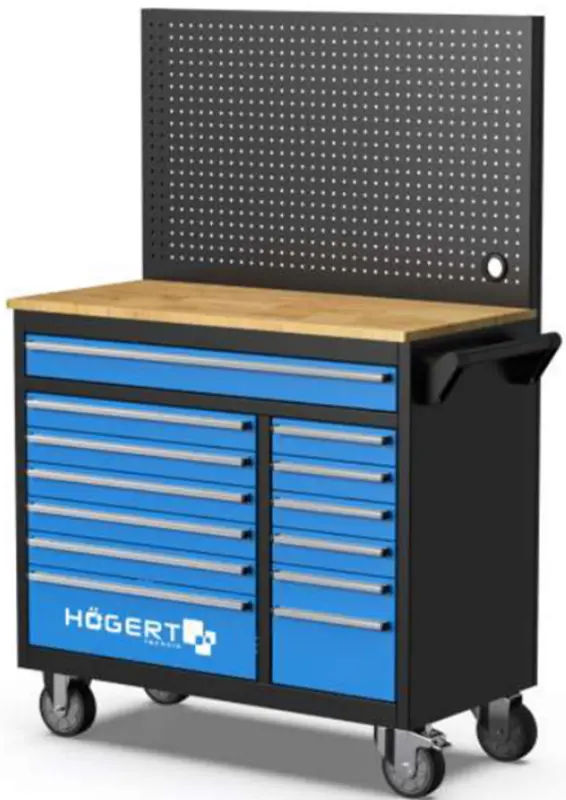 Тележка инструментальная Hoegert HT7G044 (Black/Blue) - 2