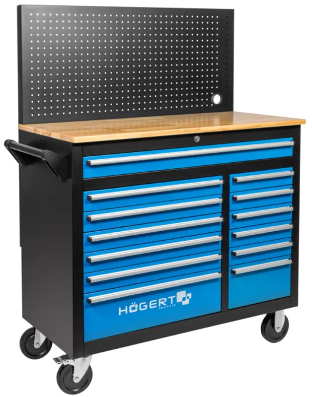 Тележка инструментальная Hoegert HT7G044 (Black/Blue)