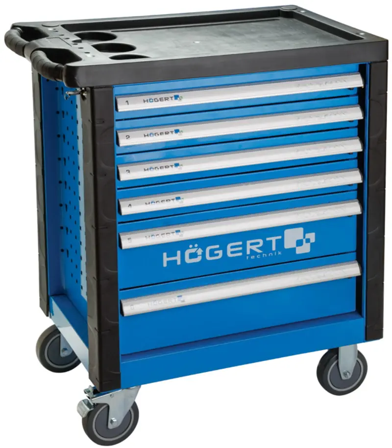 Тележка инструментальная Hoegert HT7G046 (Black/Blue)