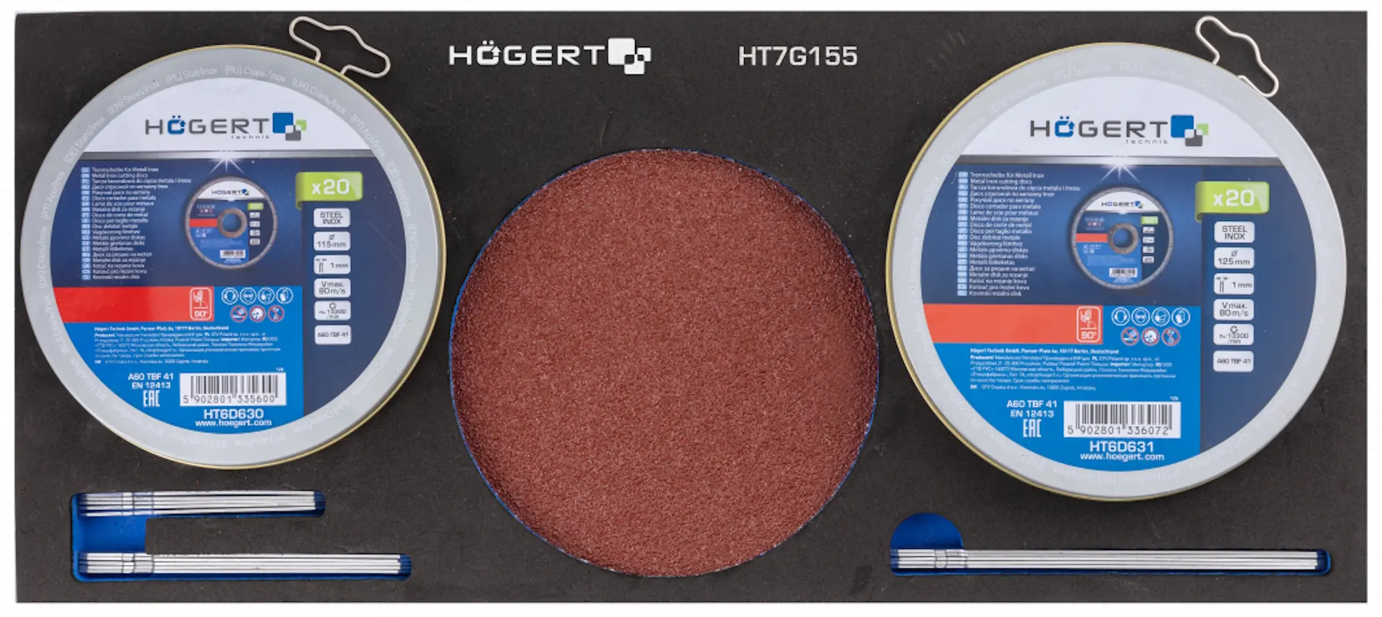 Carucior pentru scule Hoegert HT7G050 (Black/Blue)