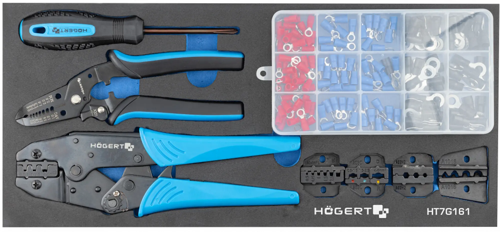 Carucior pentru scule Hoegert HT7G050 (Black/Blue)