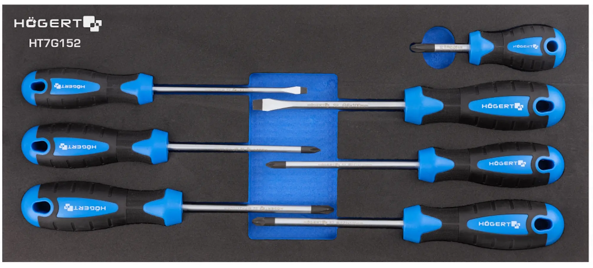 Carucior pentru scule Hoegert HT7G050 (Black/Blue)