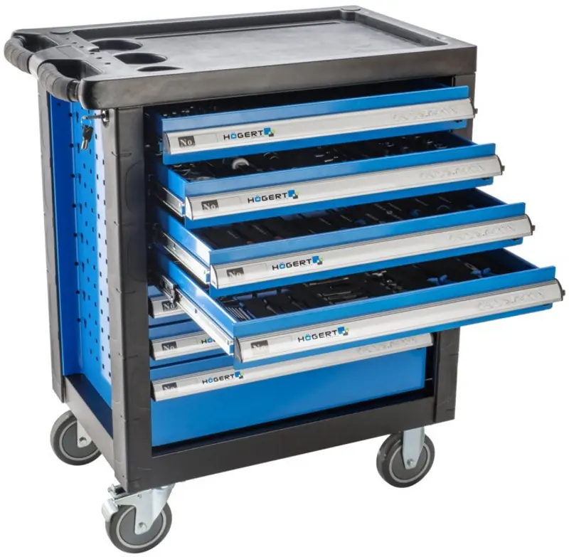 Carucior pentru scule Hoegert HT7G058 (Black/Blue) - 3