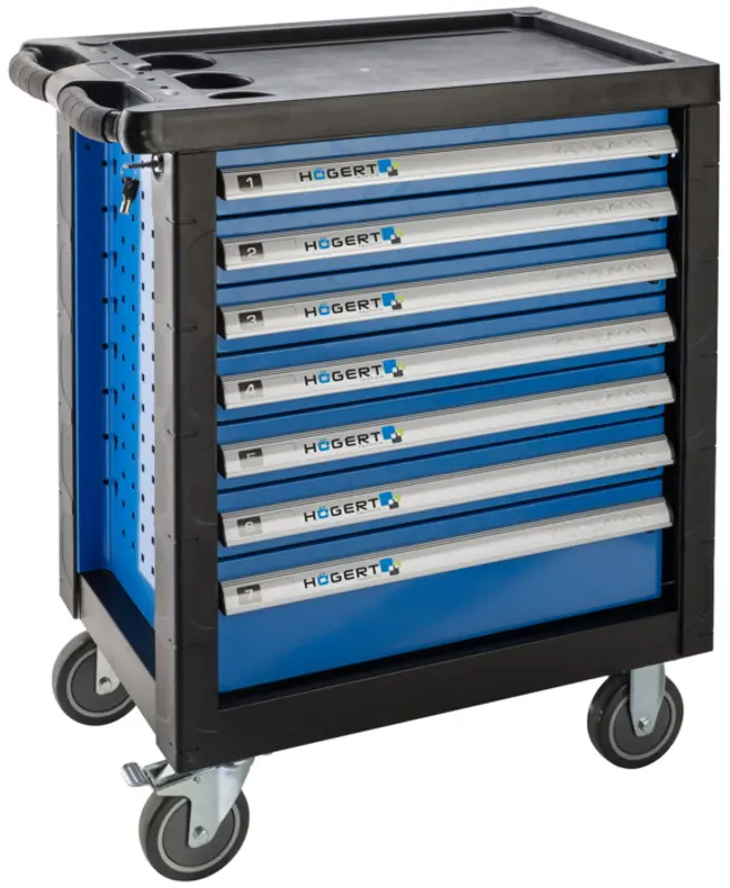 Carucior pentru scule Hoegert HT7G058 (Black/Blue)