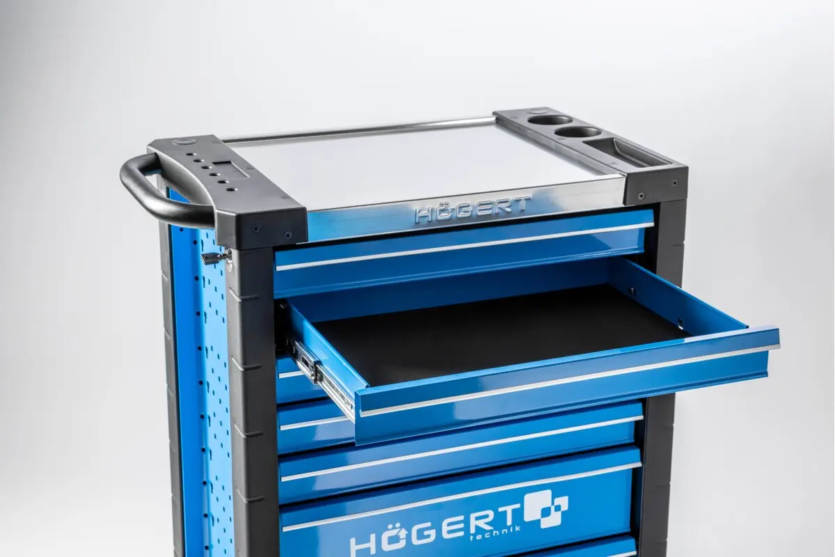 Тележка инструментальная Hoegert HT7G572 (Black/Blue) - 2