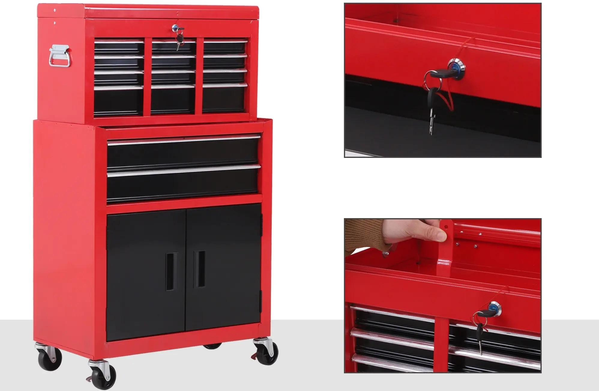 Dulap pentru instrumente Homcom E2-0007 (Red/Black) - 3