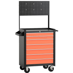 Carucior pentru instrumente Homcom B20-001 (Black/Orange)