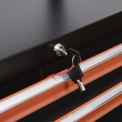 Carucior pentru instrumente Homcom B20-001 (Black/Orange) Thumb