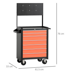 Carucior pentru instrumente Homcom B20-001 (Black/Orange) Thumb