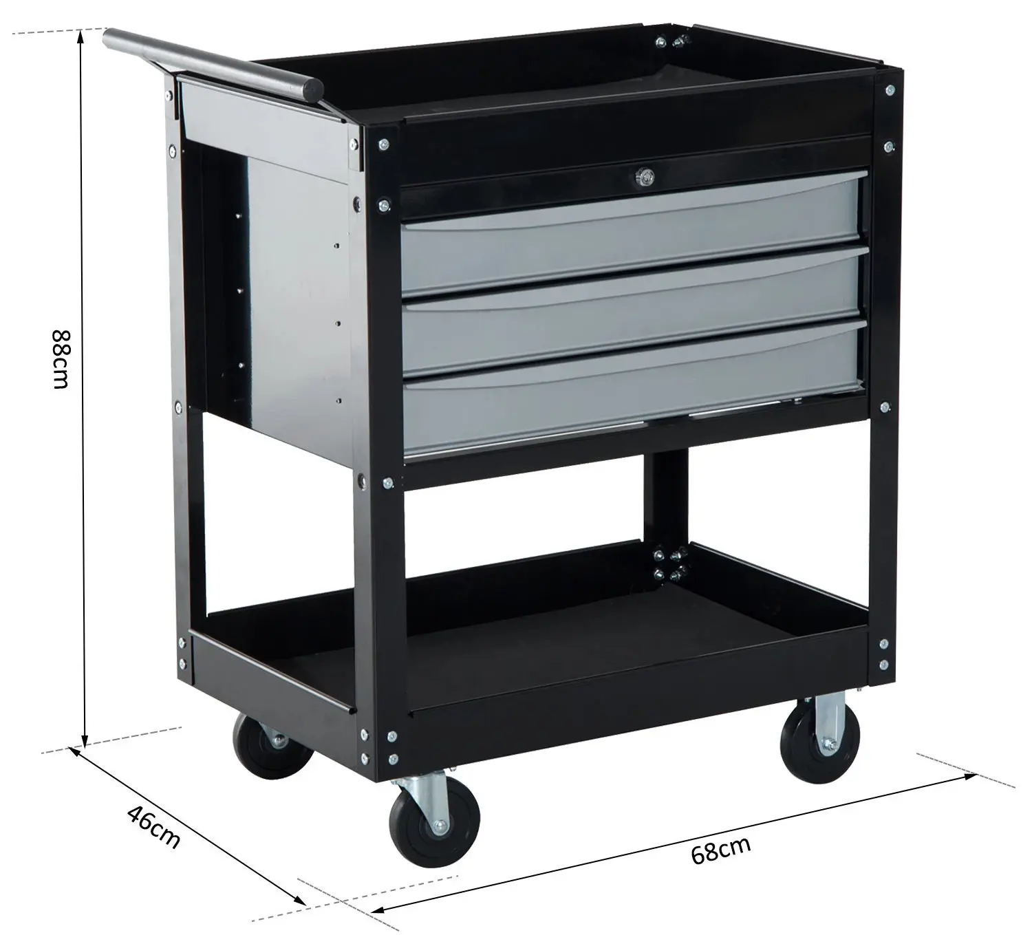 Тележка для инструментов Homcom B20-051BK (Black) - 6