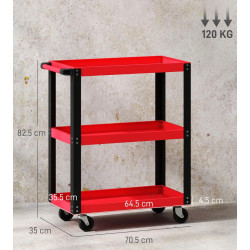 Carucior pentru scule Homcom B20-121V00RD (Red/Black) Thumb