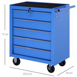 Carucior pentru instrumente Homcom E2-0005 (Blue) Thumb