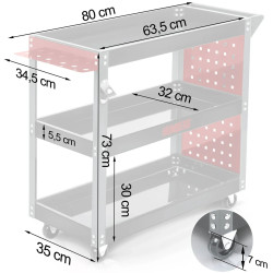 Тележка для инструментов Humberg HM-515 551500 (Red/Black) Thumb