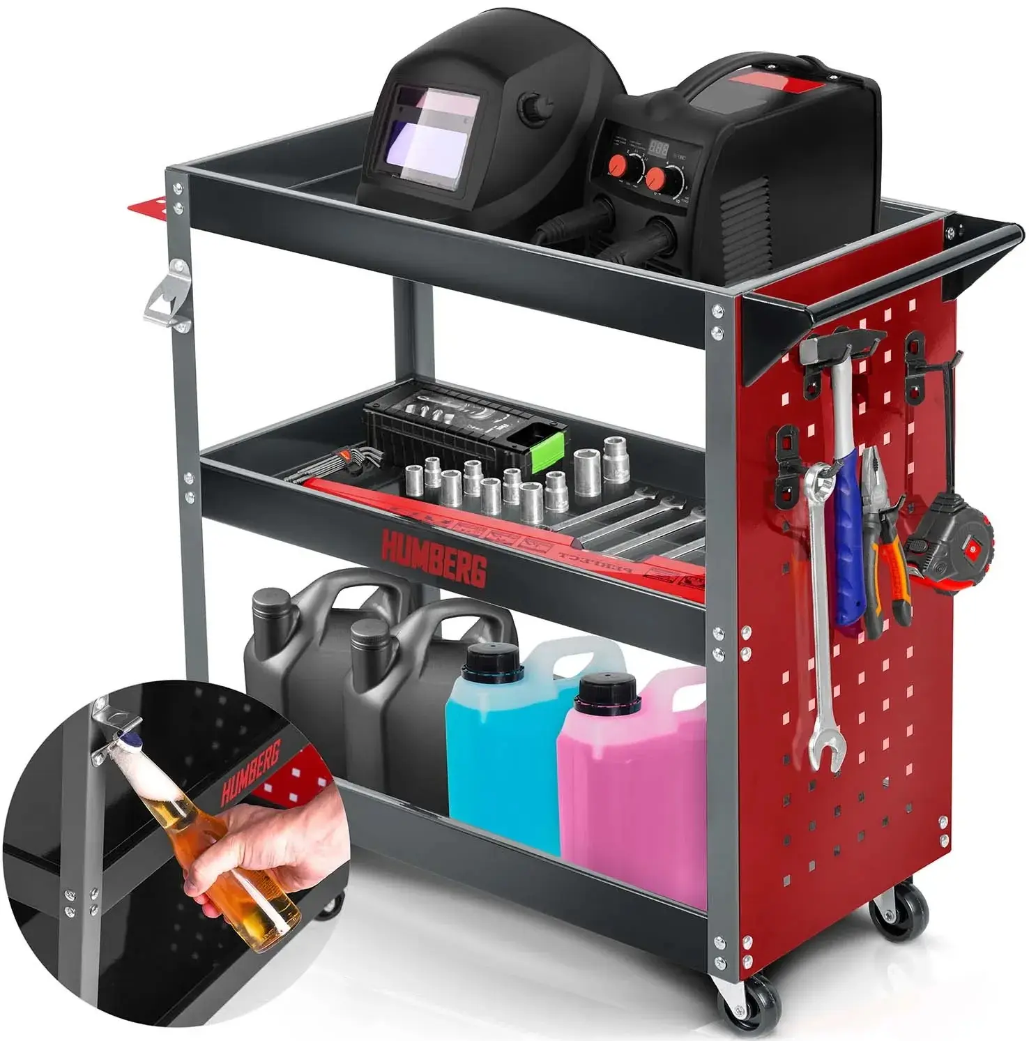 Тележка для инструментов Humberg HM-515 551500 (Red/Black) - 15