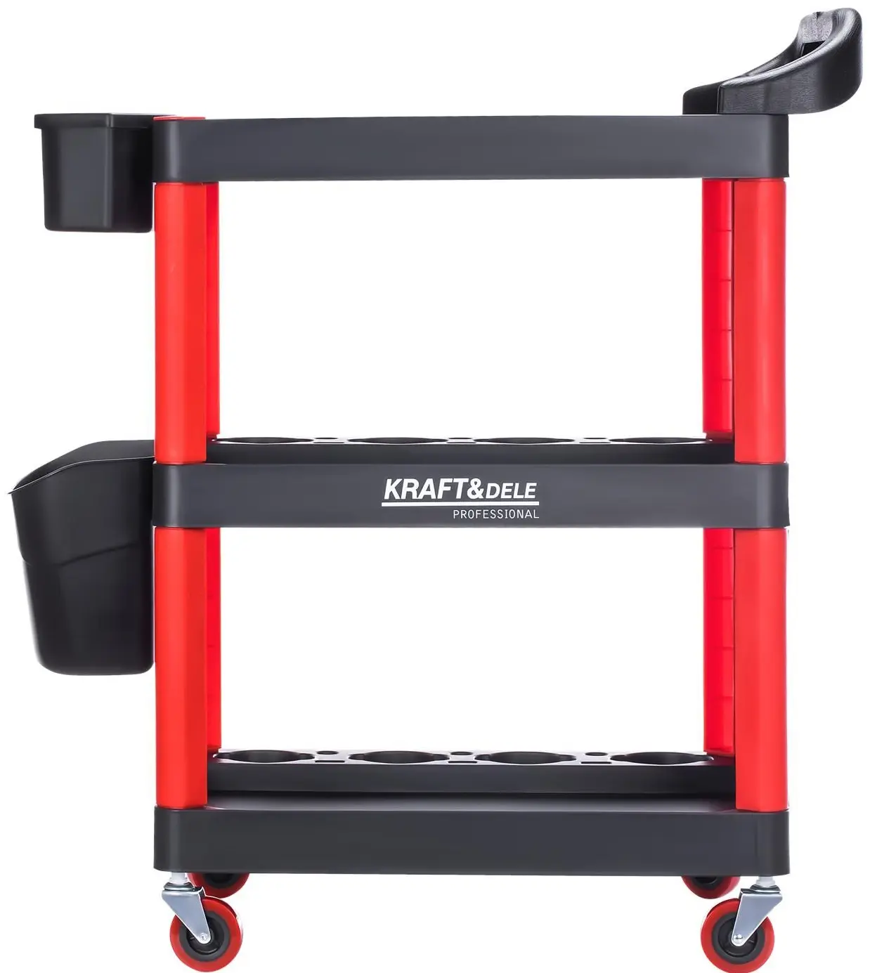 Тележка для инструментов Kraft&Dele KD1076 (Black/Red) - 2