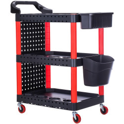 Тележка для инструментов Kraft&Dele KD1076 (Black/Red) Thumb