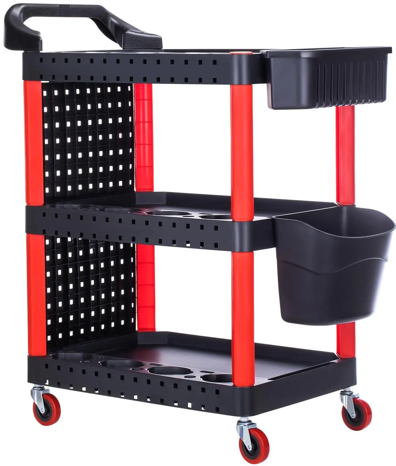 Тележка для инструментов Kraft&Dele KD1076 (Black/Red) - 3