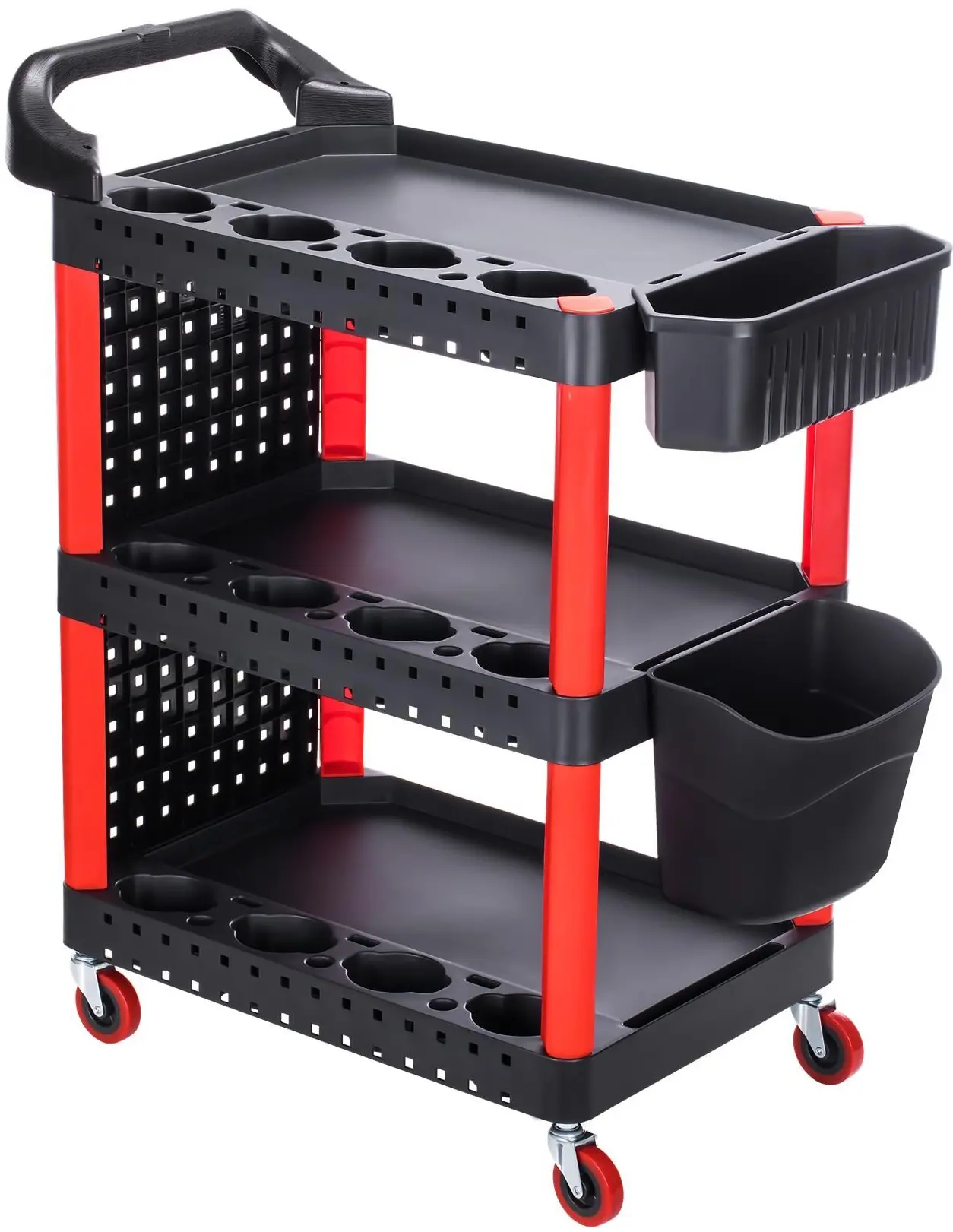 Тележка для инструментов Kraft&Dele KD1076 (Black/Red) - 4