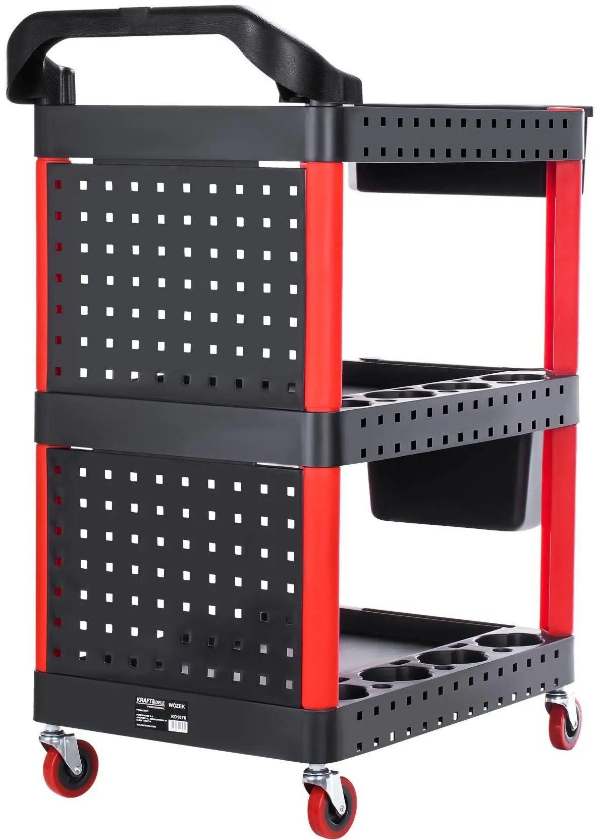 Тележка для инструментов Kraft&Dele KD1076 (Black/Red) - 6